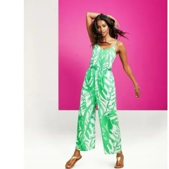 Lilly Pulitzer × Target Green Dalia Print Jumpsuit size S/P - Picture 2 of 5